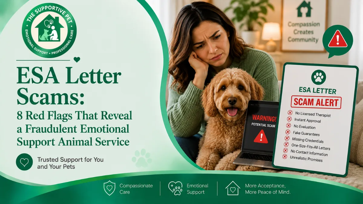 ESA Letter Scams: 8 Red Flags That Reveal a Fraudulent Emotional Support Animal Service